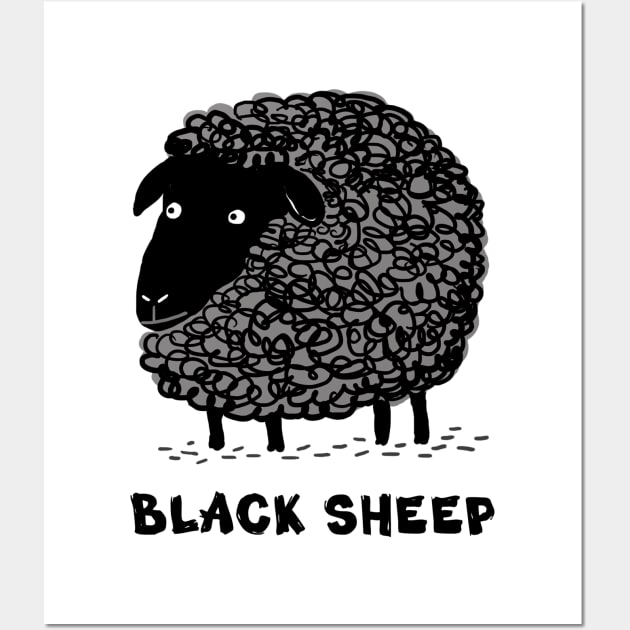 Black Sheep Wall Art by Coffee Squirrel